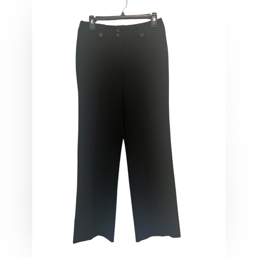 Atelier Pants Women Size 2 Straight Stretch Mid Rise Black Trousers Pants